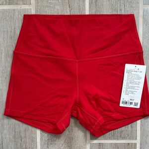 lululemon athletica High-Waisted Red align 4” Shorts